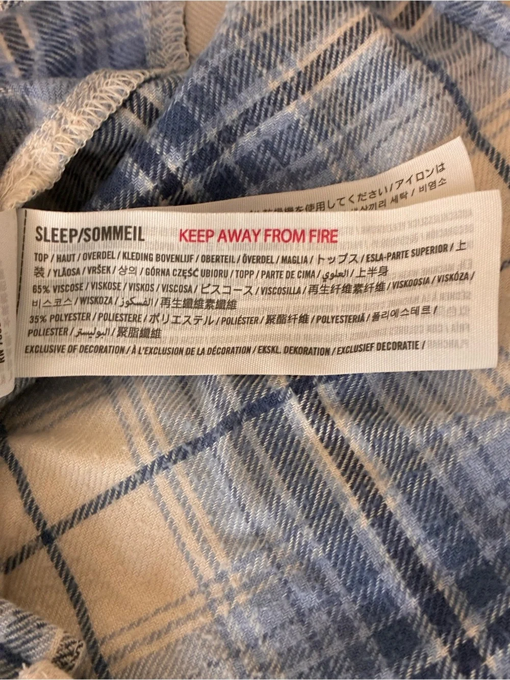 Hollister blue plaid